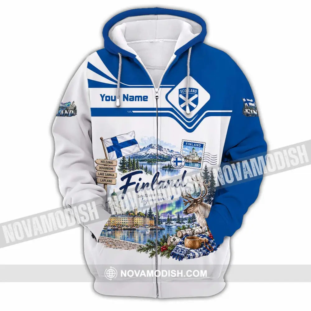 Unisex Shirt - Custom Finland Shirt - Zipper Hoodie / S - T-shirt
