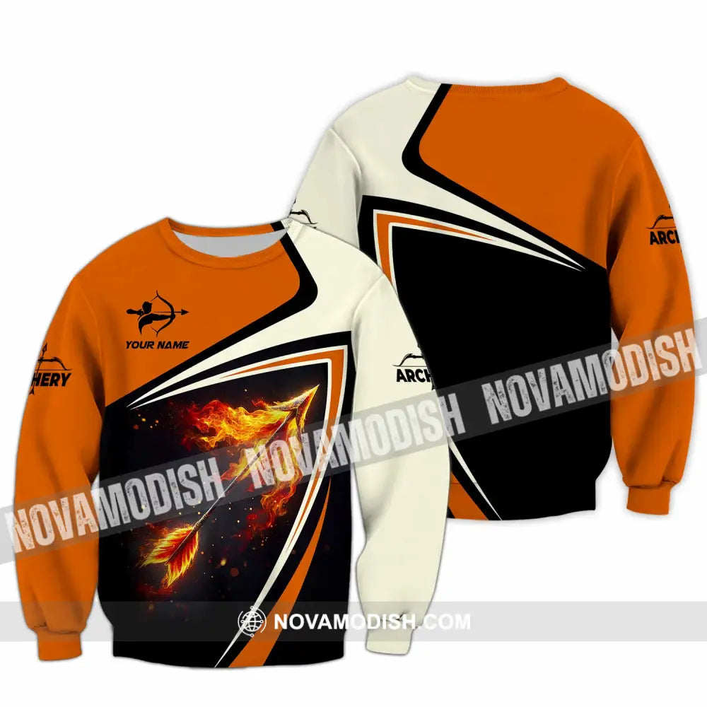 Unisex Shirt - Custom Fire Archery Lover Shirt Long Sleeve / S T-shirt