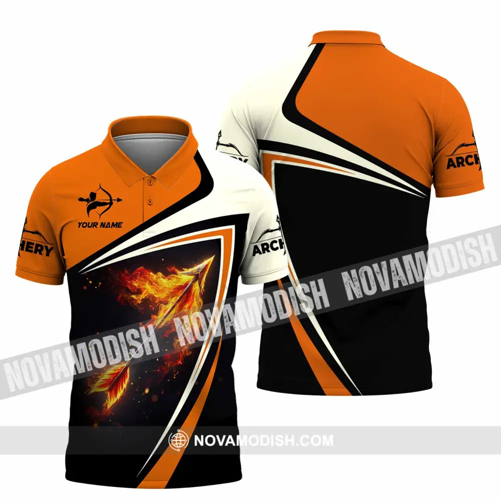 Unisex Shirt - Custom Fire Archery Lover Shirt Polo Shirt / S T-shirt