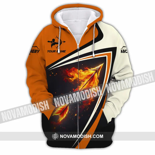 Unisex Shirt - Custom Fire Archery Lover Shirt Zipper Hoodie / S T-shirt