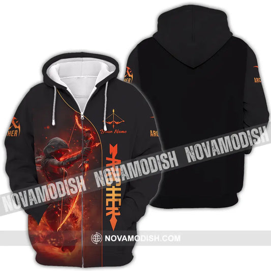 Unisex Shirt - Custom Fire Archery Shirt Zipper Hoodie / S T-shirt