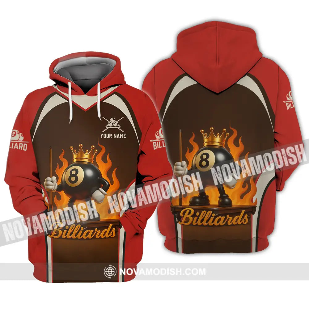 Unisex Shirt - Custom Fire Billiard Shirt Hoodie / S T-shirt