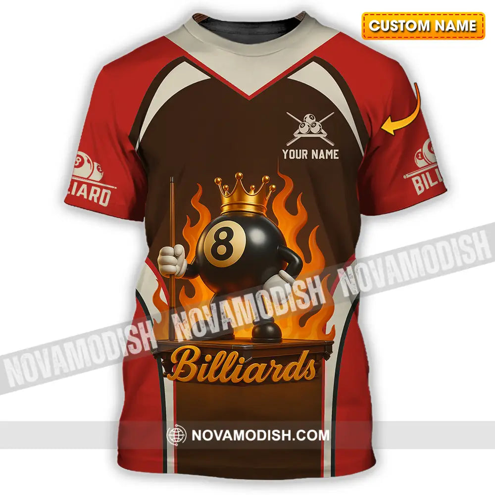 Unisex Shirt - Custom Fire Billiard Shirt T-shirt