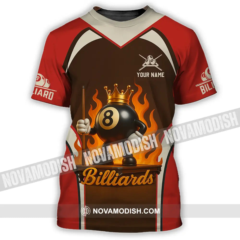 Unisex Shirt - Custom Fire Billiard Shirt T-Shirt / S T-shirt