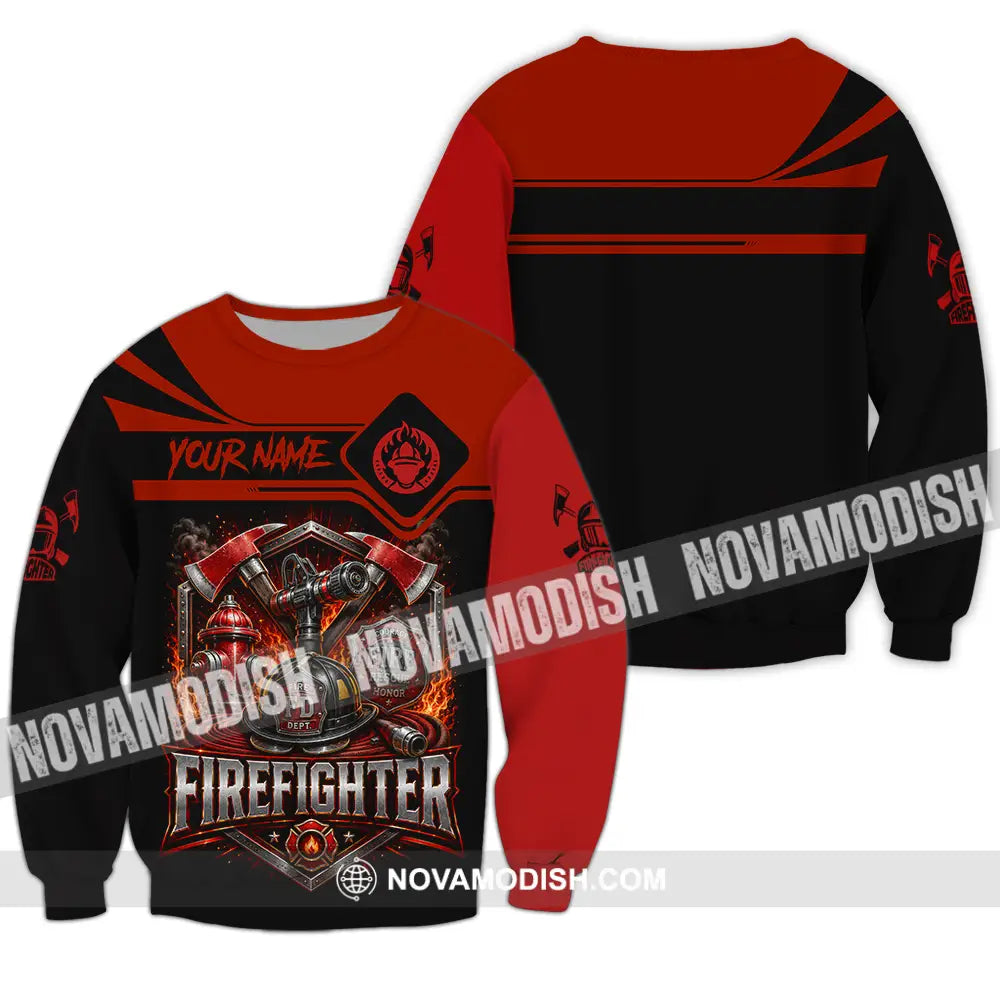 Unisex Shirt - Custom Fire Fighter Shirt - Long Sleeve / S - T-shirt