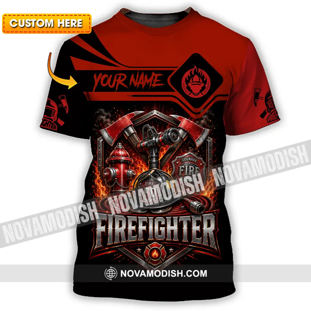 Unisex Shirt - Custom Fire Fighter Shirt - T-Shirt / S - T-shirt