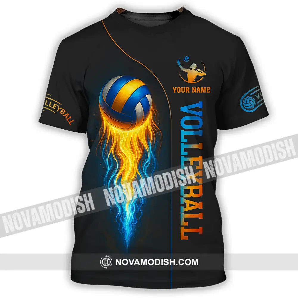 Unisex Shirt - Custom Fire Volleyball Shirt T-Shirt / S T-shirt