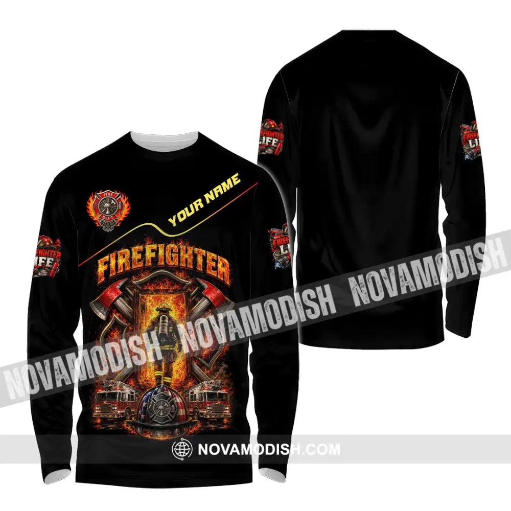 Unisex Shirt - Custom Firefighter Shirt - Long Sleeve Shirt / S - T-shirt
