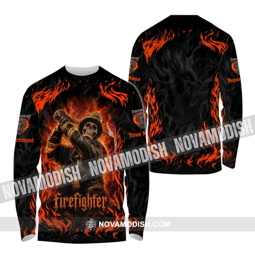 Unisex Shirt - Custom Firefighter Shirt - Long Sleeve Shirt / S - T-shirt