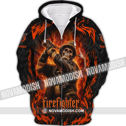 Unisex Shirt - Custom Firefighter Shirt - Zipper Hoodie / S - T-shirt