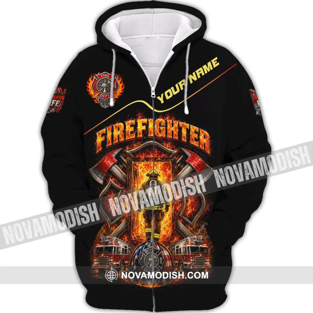 Unisex Shirt - Custom Firefighter Shirt - Zipper Hoodie / S - T-shirt