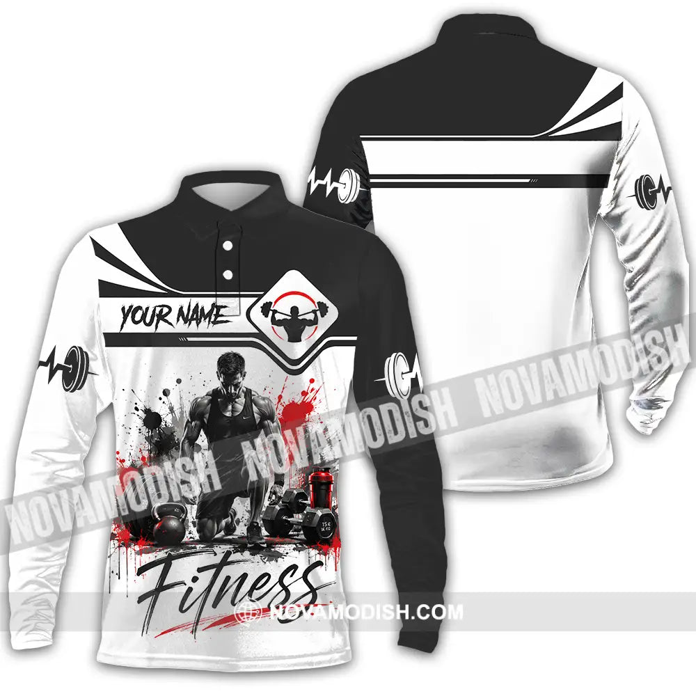 Unisex Shirt - Custom Fitness Shirt - Long Sleeve Polo / S - T-shirt