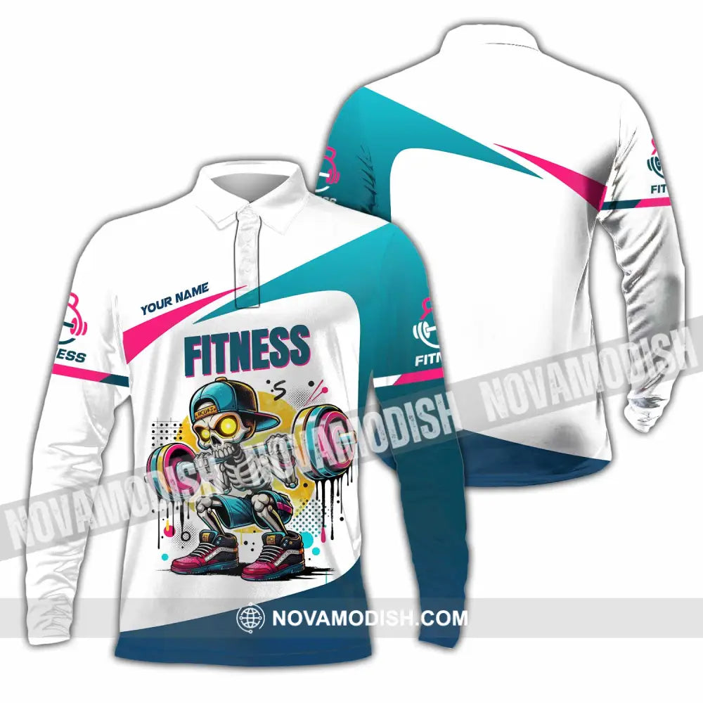 Unisex Shirt - Custom Fitness Lover Shirt Long Sleeve Polo / S T-shirt