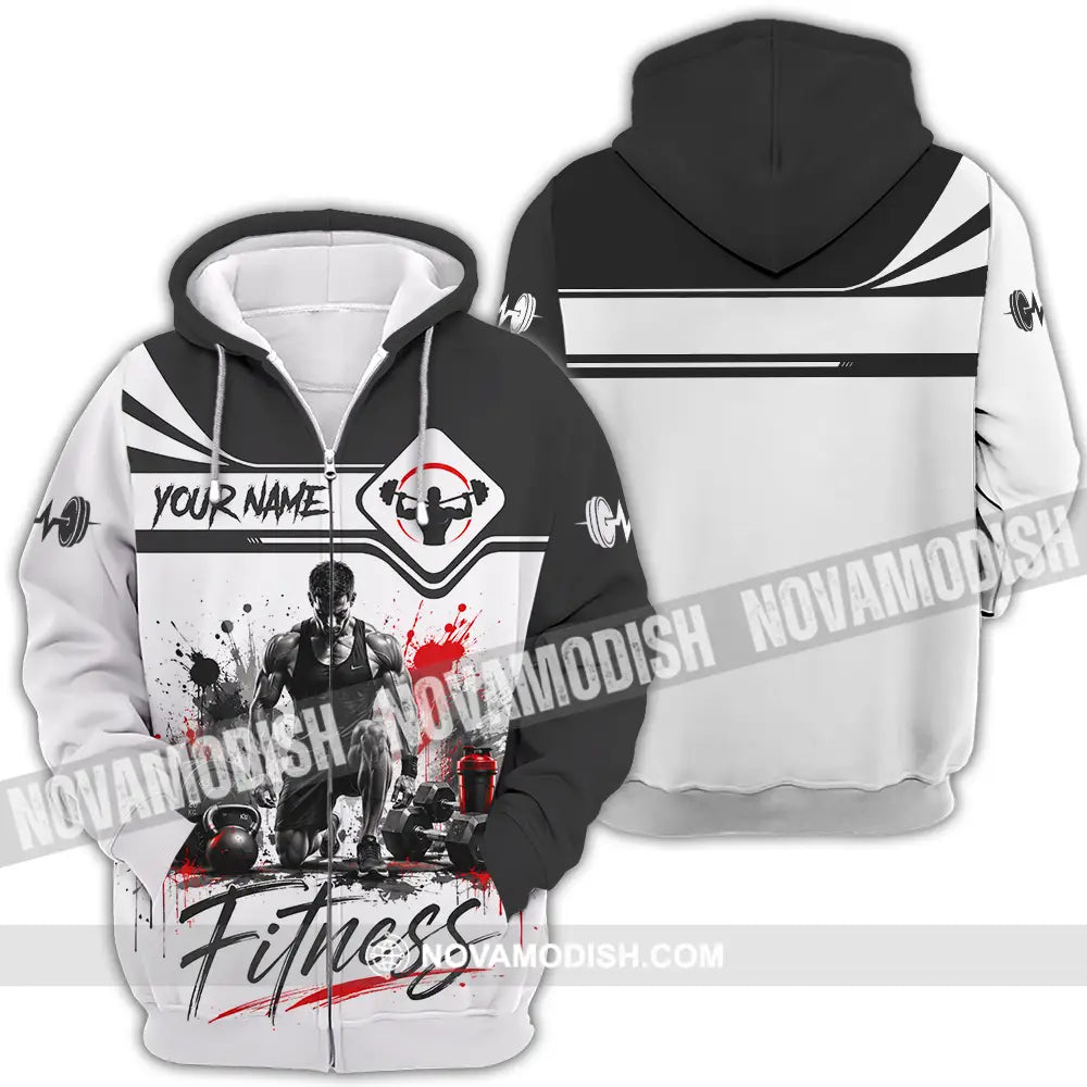 Unisex Shirt - Custom Fitness Shirt - Zipper Hoodie / S - T-shirt