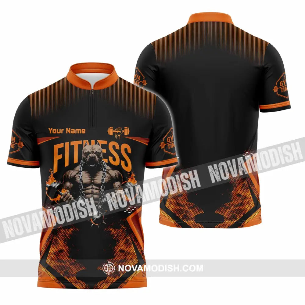 Unisex Shirt - Custom Fitness Shirt - Zipper Polo Shirt / S - T-shirt