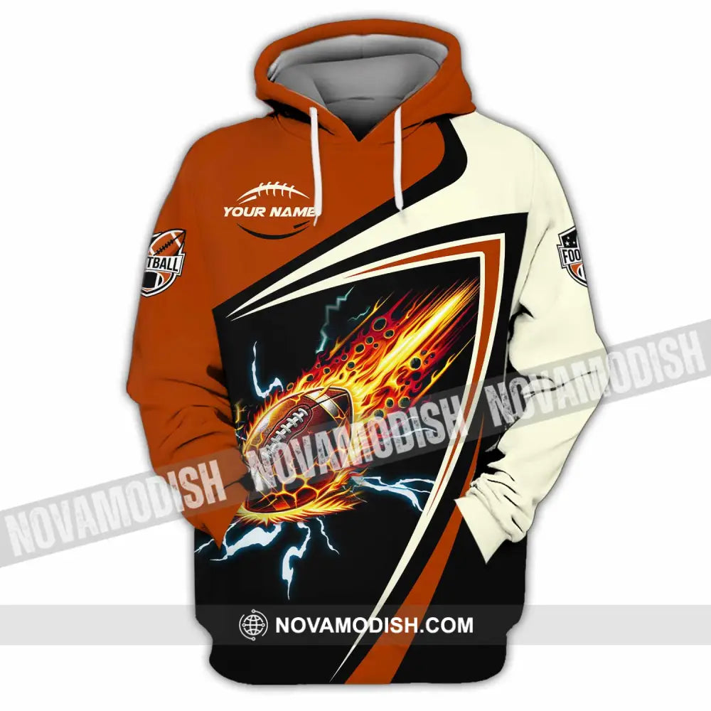 Unisex Shirt - Custom Football Fire Sport Shirt Hoodie / S T-shirt