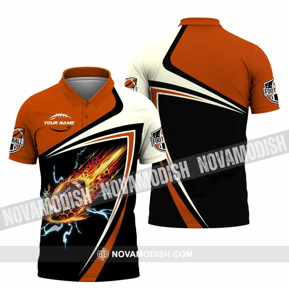 Unisex Shirt - Custom Football Fire Sport Shirt Polo Shirt / S T-shirt