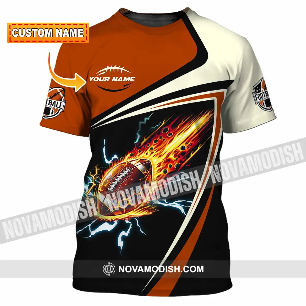 Unisex Shirt - Custom Football Fire Sport Shirt T-shirt