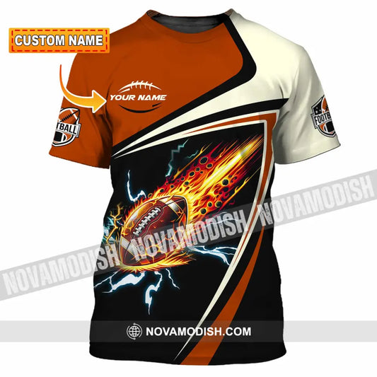 Unisex Shirt - Custom Football Fire Sport Shirt T-shirt