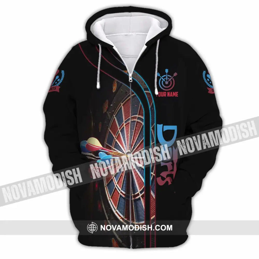 Unisex Shirt - Custom Shirt For Darts Player Zipper Hoodie / S T-shirt