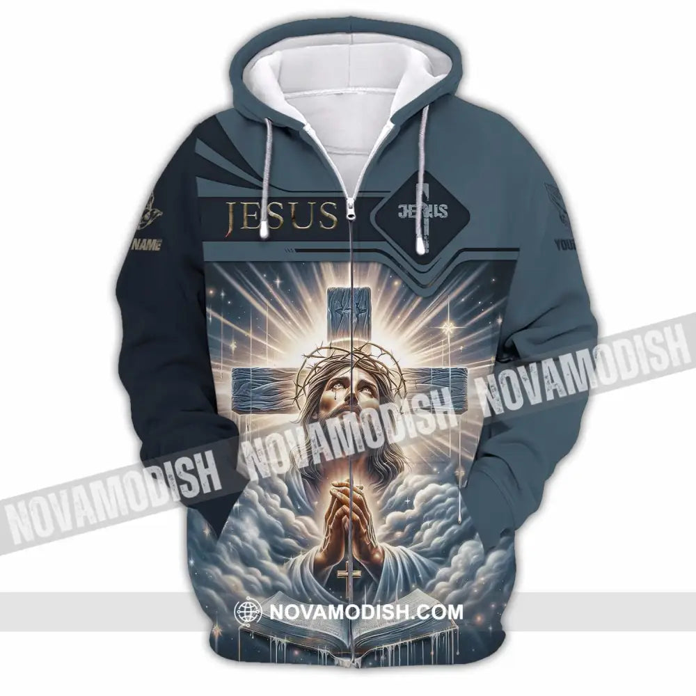 Unisex Shirt - Custom Shirt For Jesus Prayer Zipper Hoodie / S T-shirt