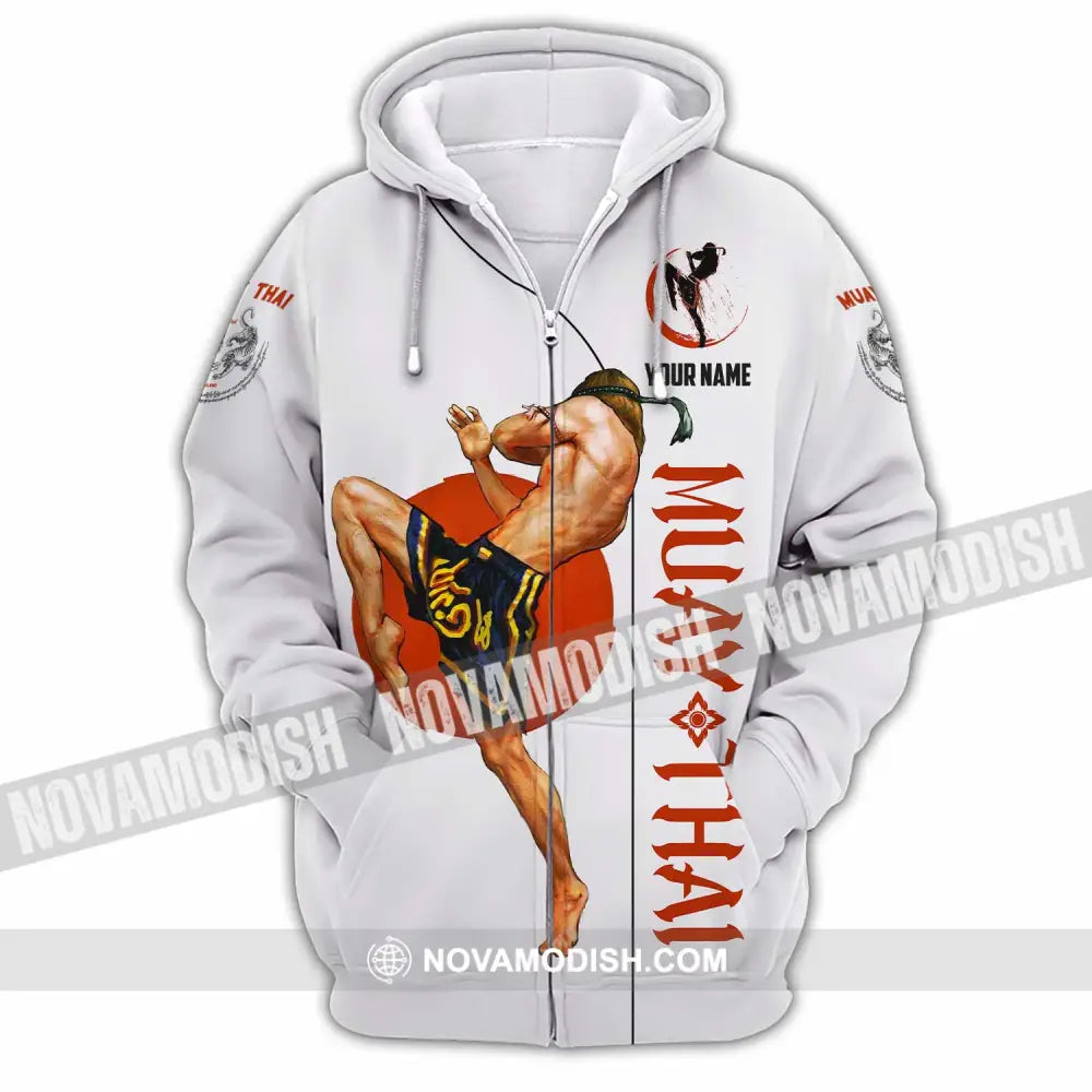Unisex Shirt - Custom Shirt For Muay Thai Lover Zipper Hoodie / S T-shirt