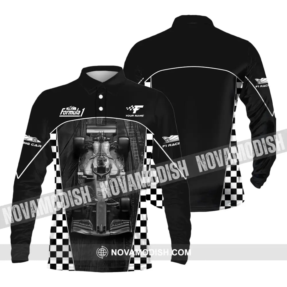 Unisex Shirt - Custom Formula 1 Shirt Long Sleeve Polo / S T-shirt