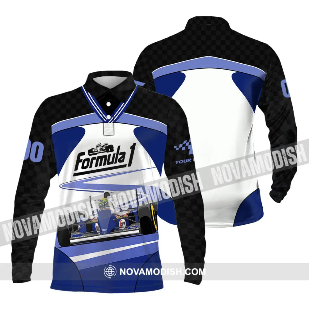 Unisex Shirt - Custom Formula 1 Shirt Long Sleeve Polo / S T-shirt