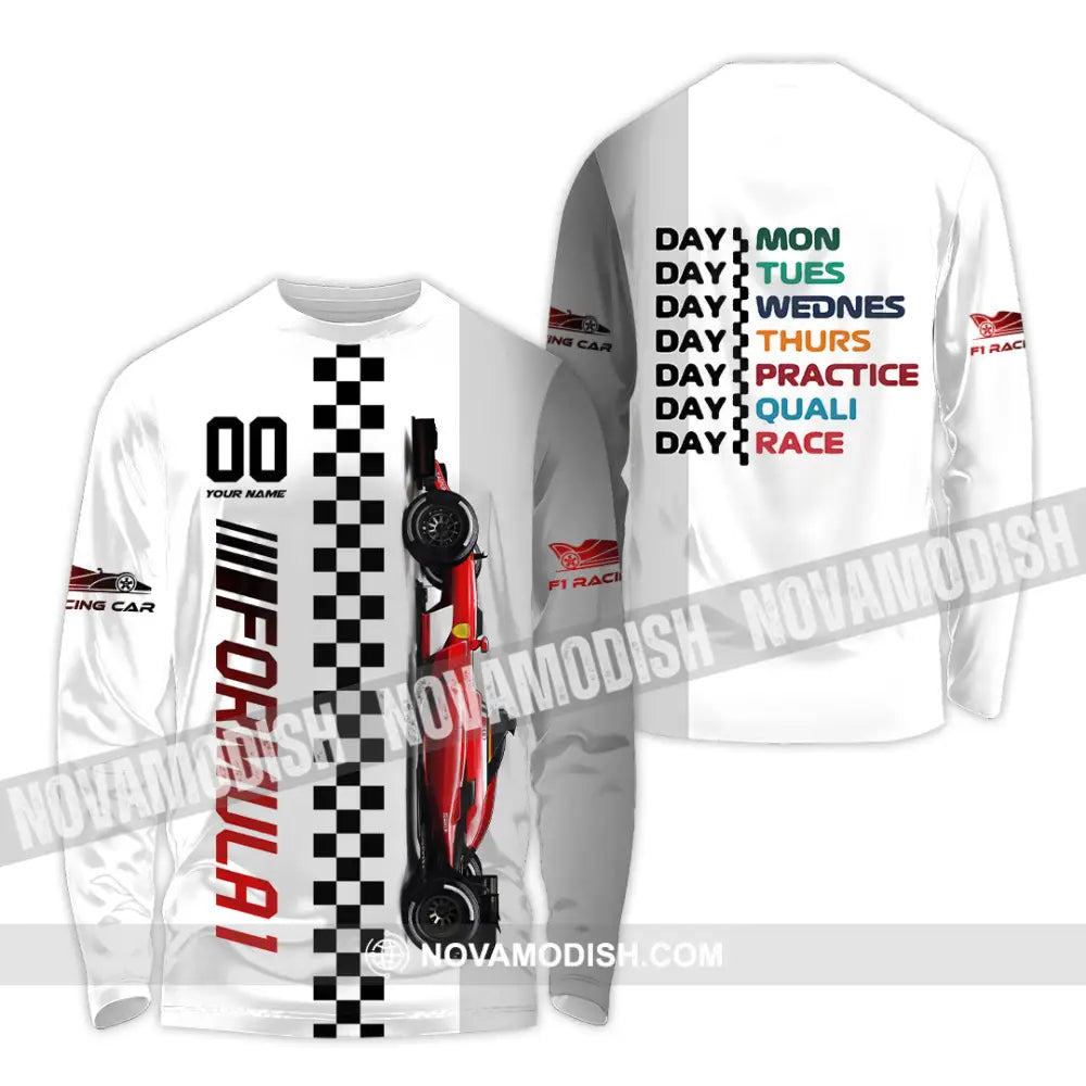 Unisex Shirt - Custom Formula 1 Shirt Long Sleeve Shirt / S T-shirt
