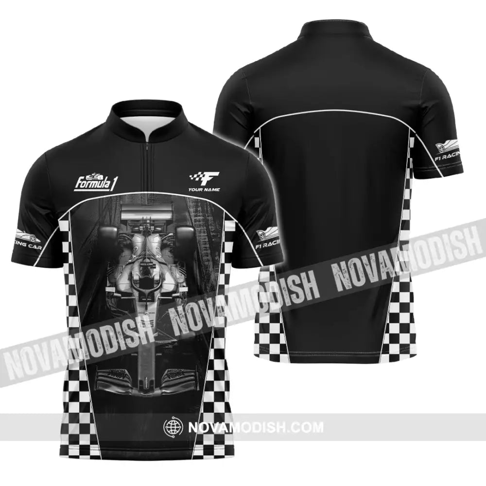 Unisex Shirt - Custom Formula 1 Shirt Zipper Polo Shirt / S T-shirt