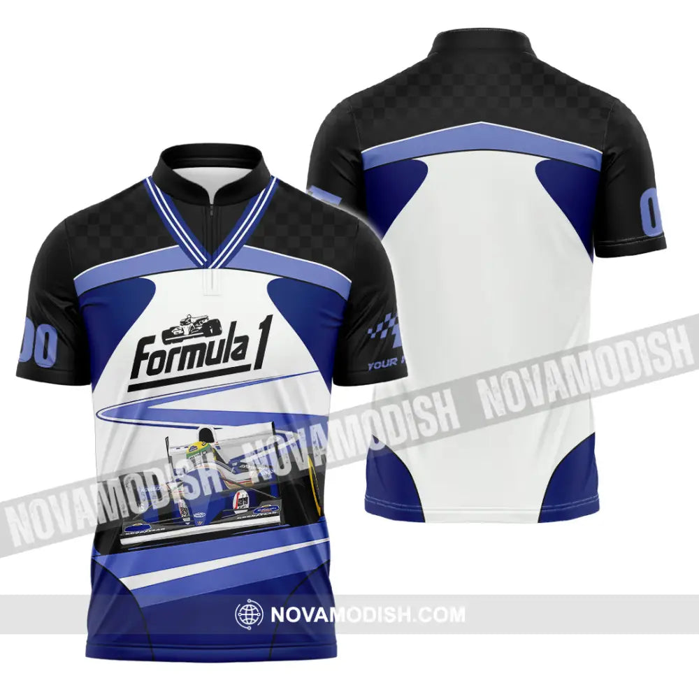 Unisex Shirt - Custom Formula 1 Shirt Zipper Polo Shirt / S T-shirt