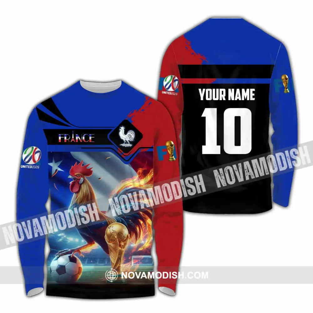 Unisex Shirt - Custom France 3D Shirt Long Sleeve Shirt / S T-shirt