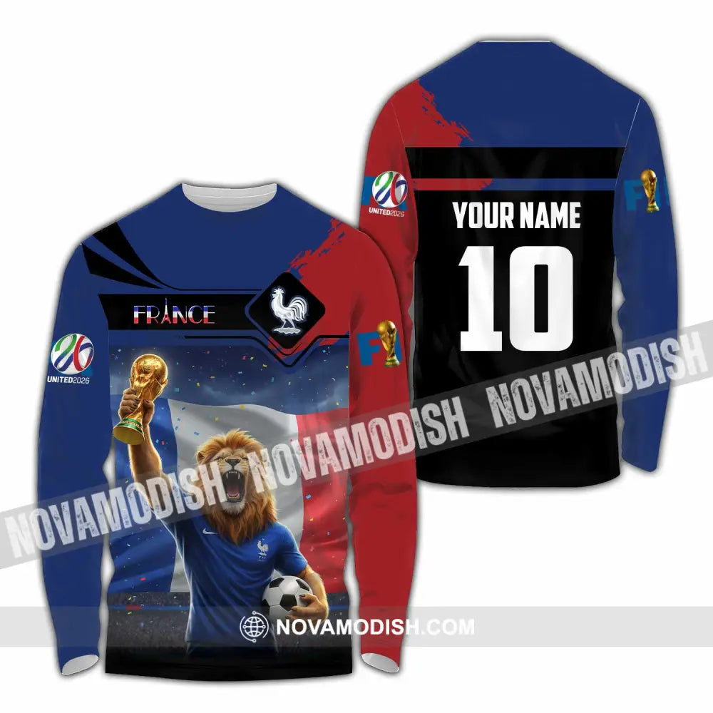 Unisex Shirt - Custom France 3D Shirt Long Sleeve Shirt / S T-shirt