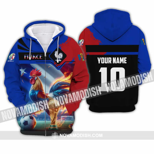 Unisex Shirt - Custom France 3D Shirt Zipper Hoodie / S T-shirt