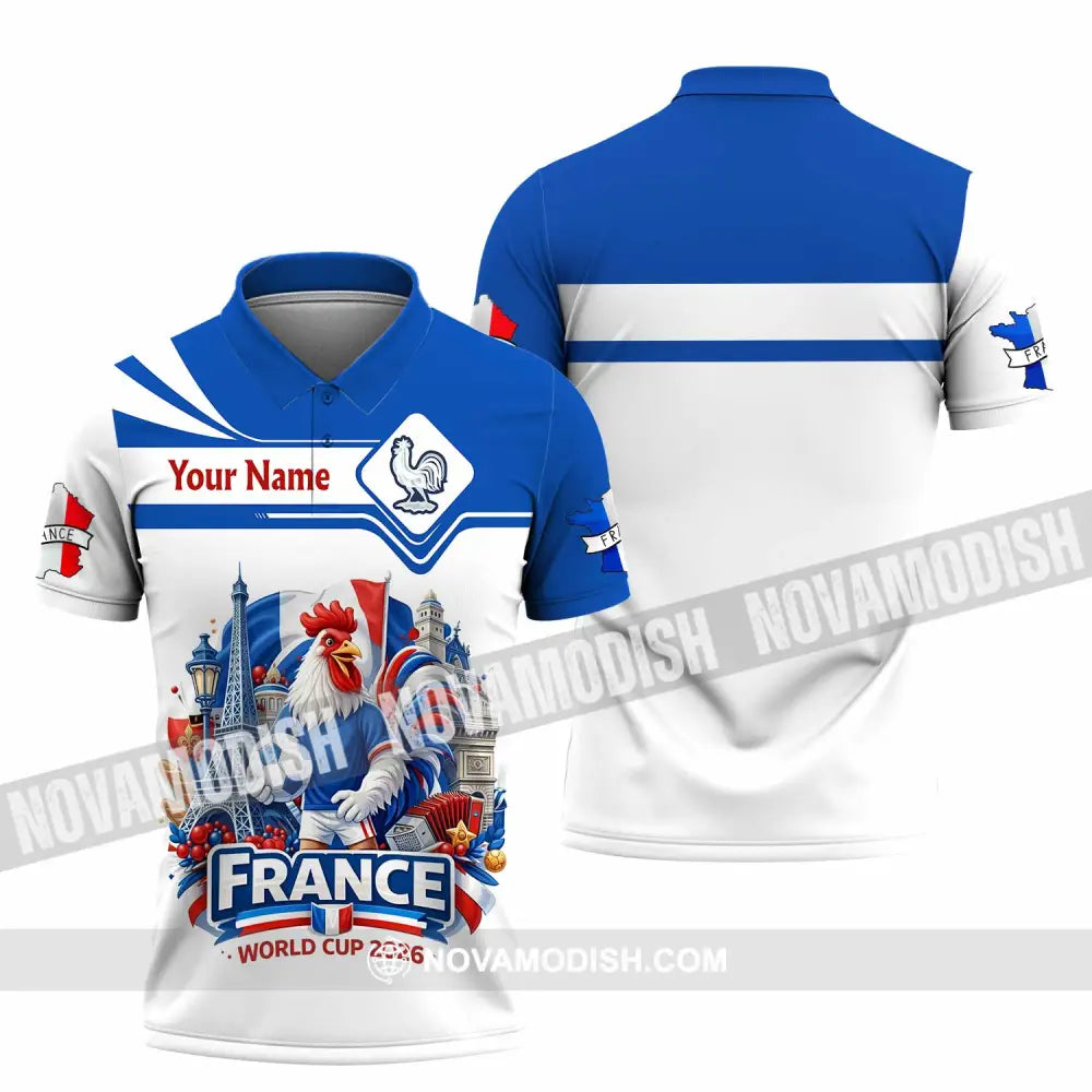 Unisex Shirt - Custom France Fifa World Cup 2026 3D Shirt Polo Shirt / S T-shirt