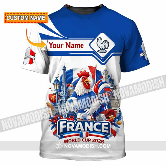 Unisex Shirt - Custom France Fifa World Cup 2026 3D Shirt T-shirt