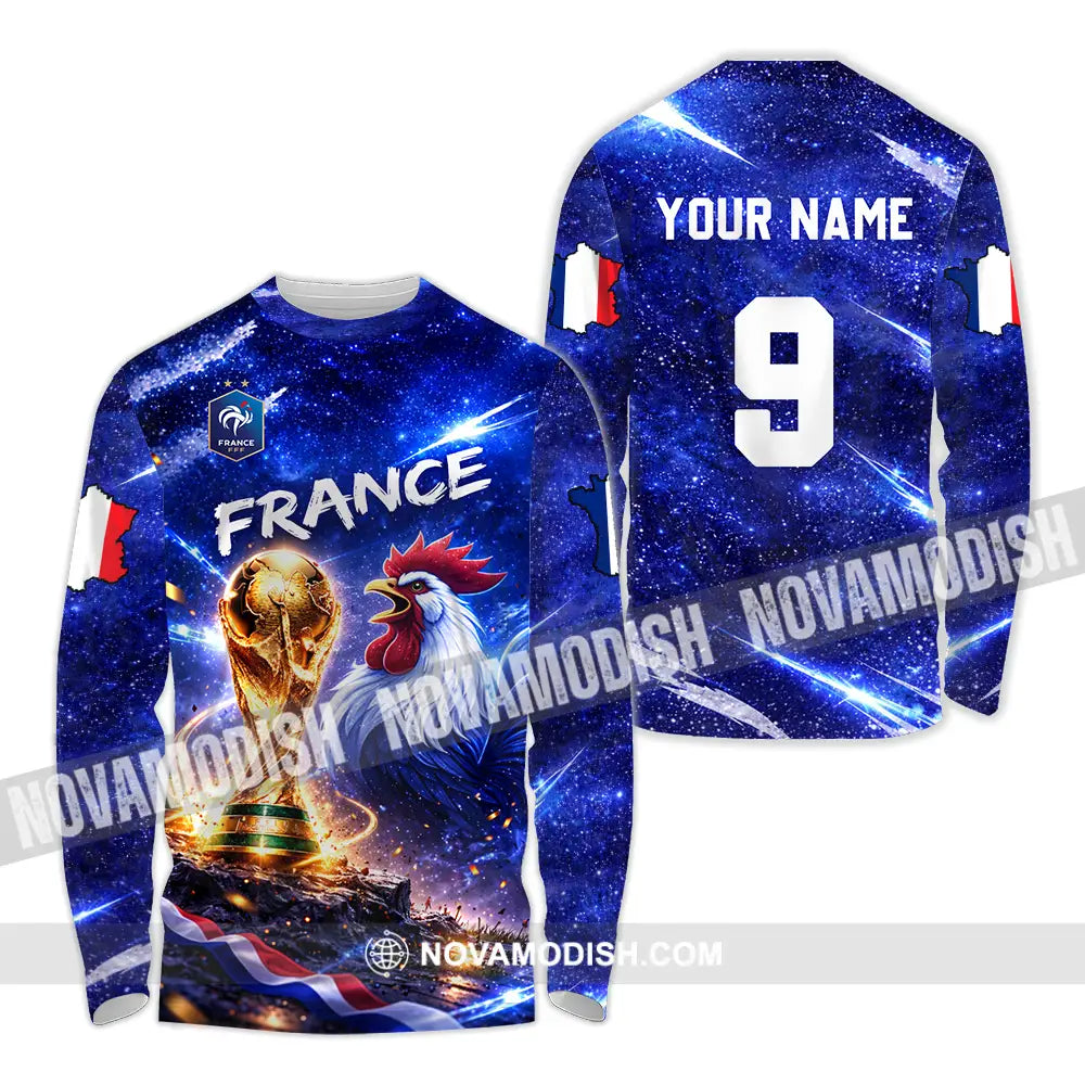Unisex Shirt - Custom France World Cup 2026 3D Shirt Long Sleeve Shirt / S T-shirt