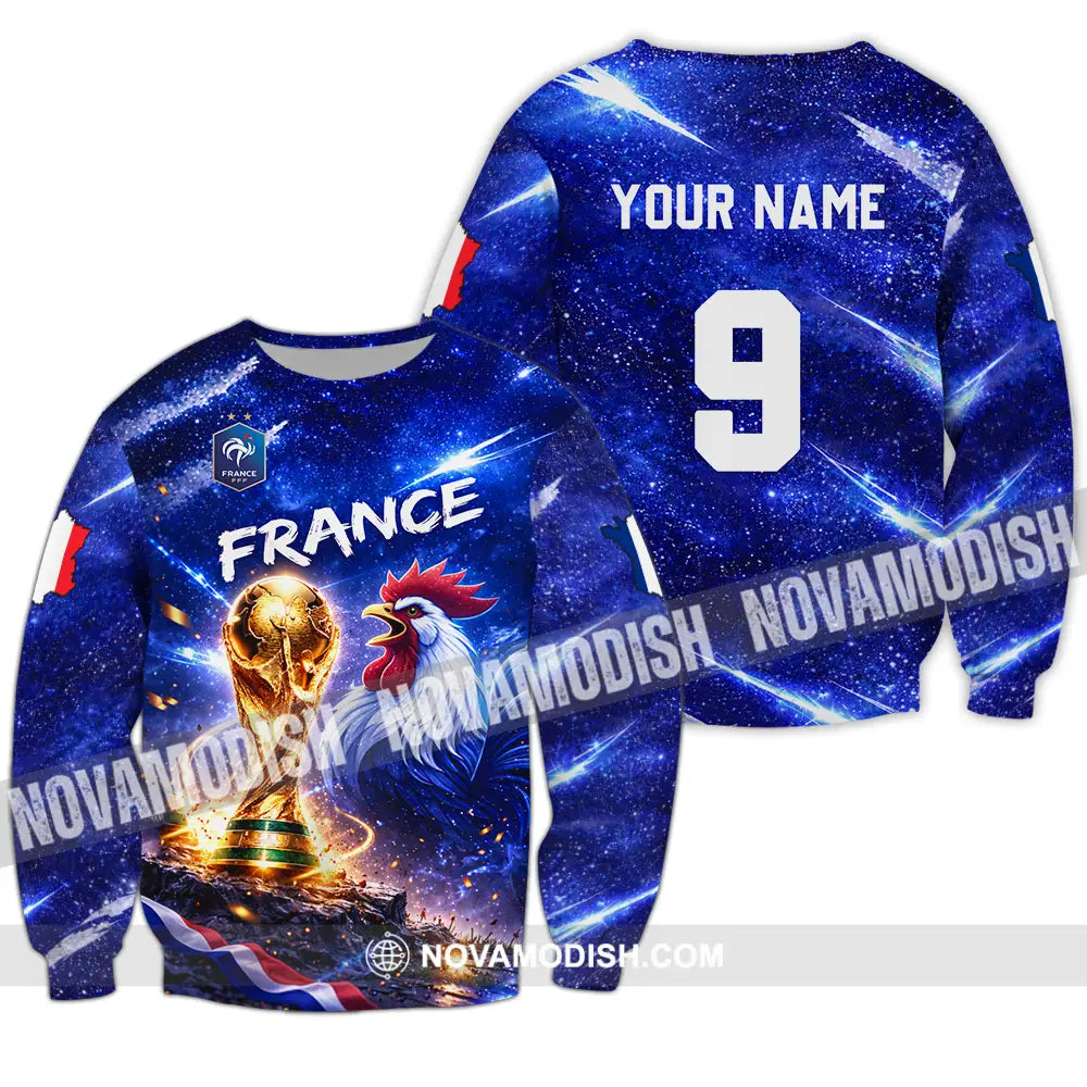 Unisex Shirt - Custom France World Cup 2026 3D Shirt Long Sleeve / S T-shirt