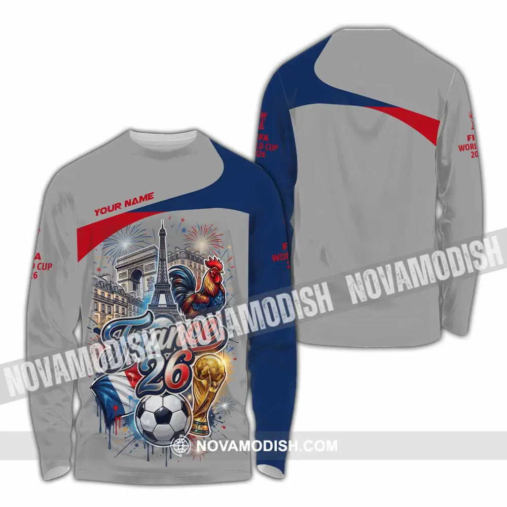 Unisex Shirt - Custom France World Cup 2026 3D Shirt - Long Sleeve Shirt / S - T-shirt