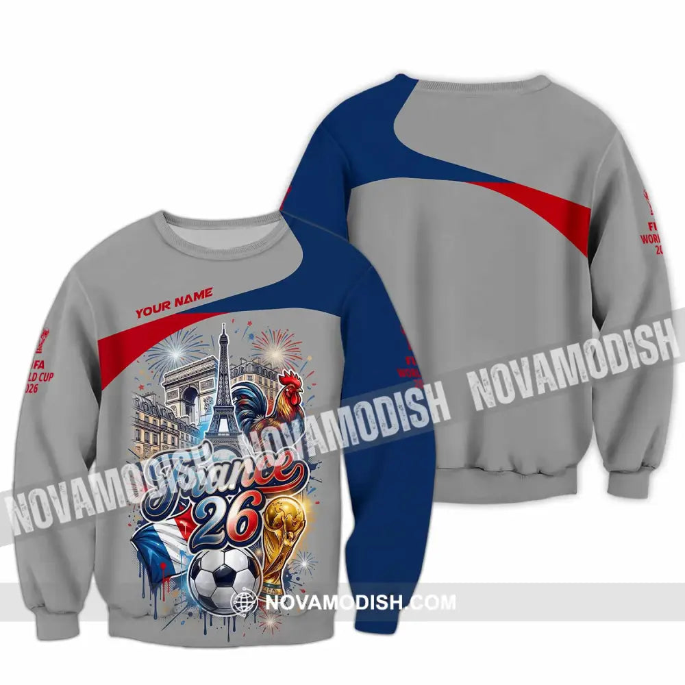 Unisex Shirt - Custom France World Cup 2026 3D Shirt - Long Sleeve / S - T-shirt