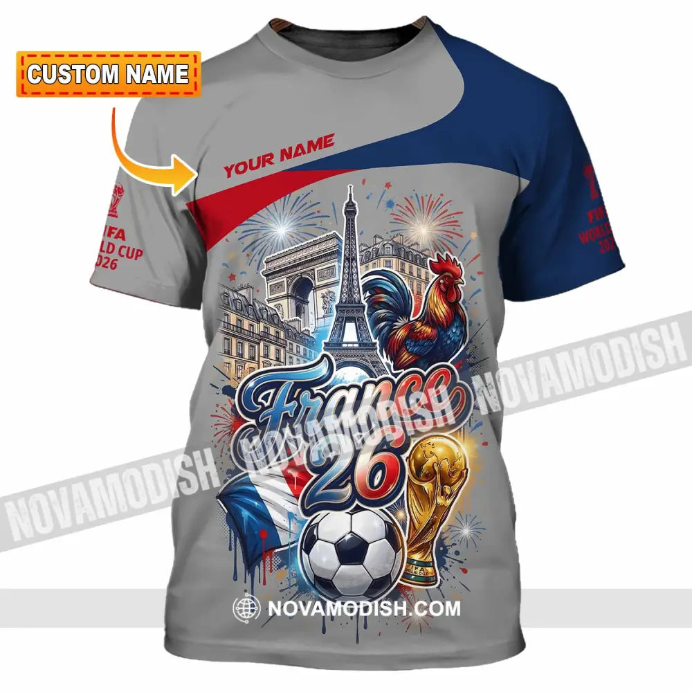 Unisex Shirt - Custom France World Cup 2026 3D Shirt - T-shirt