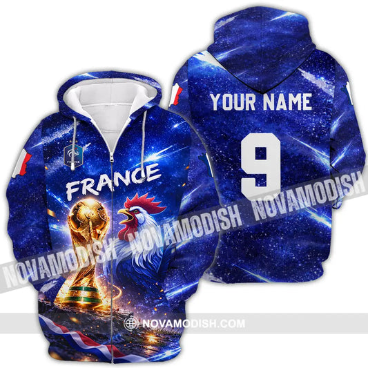 Unisex Shirt - Custom France World Cup 2026 3D Shirt Zipper Hoodie / S T-shirt