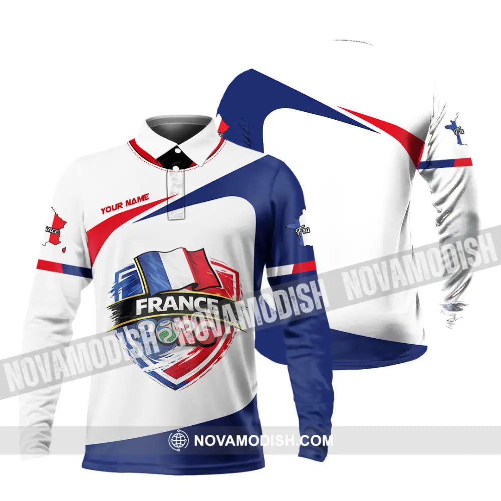 Unisex Shirt - Custom France World Cup 2026 Shirt - Long Sleeve Polo / S - T-shirt