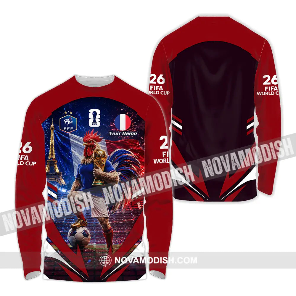 Unisex Shirt - Custom France World Cup 2026 Shirt - Long Sleeve Shirt / S - T-shirt