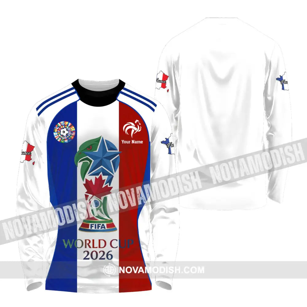 Unisex Shirt - Custom France World Cup 2026 Shirt - Long Sleeve Shirt / S - T-shirt