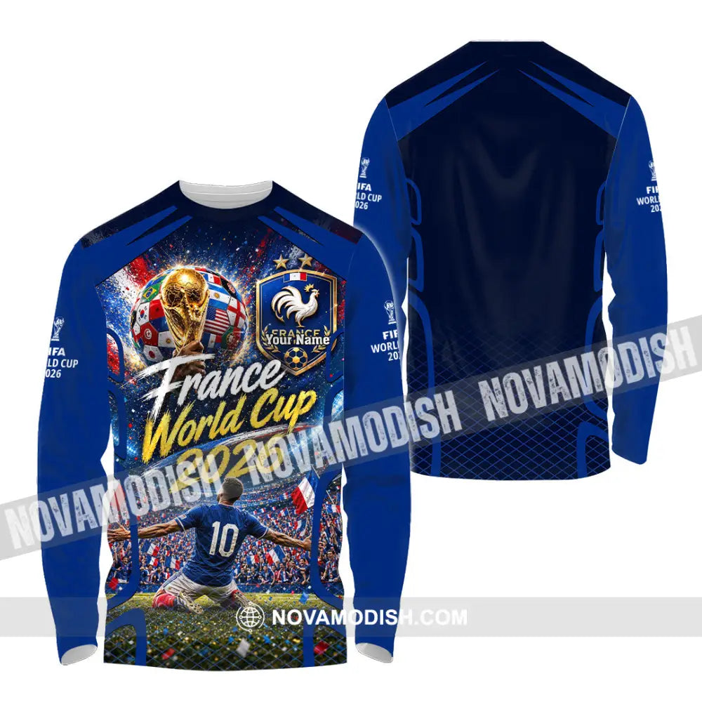 Unisex Shirt - Custom France World Cup 2026 Shirt - Long Sleeve Shirt / S - T-shirt