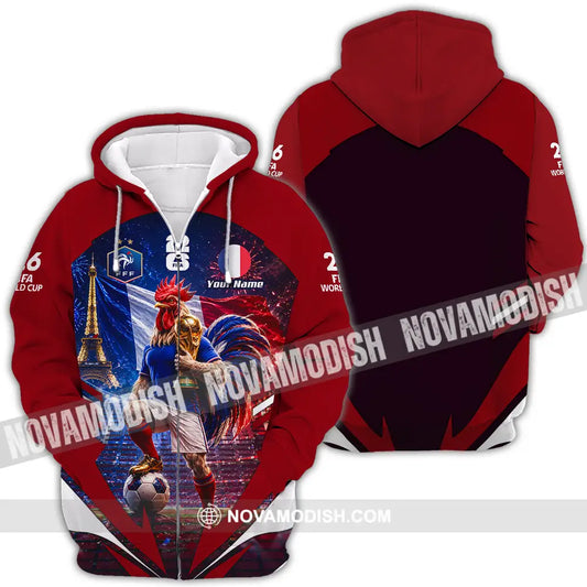 Unisex Shirt - Custom France World Cup 2026 Shirt - Zipper Hoodie / S - T-shirt