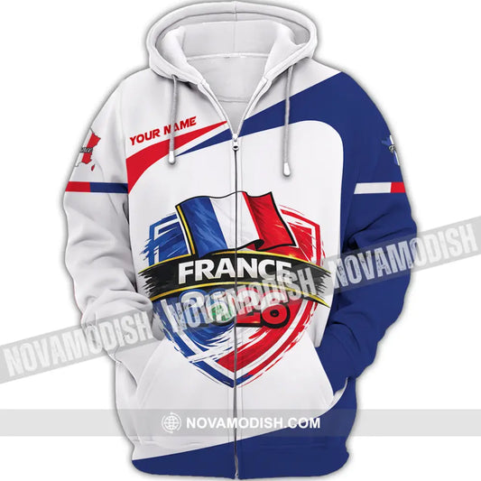Unisex Shirt - Custom France World Cup 2026 Shirt - Zipper Hoodie / S - T-shirt