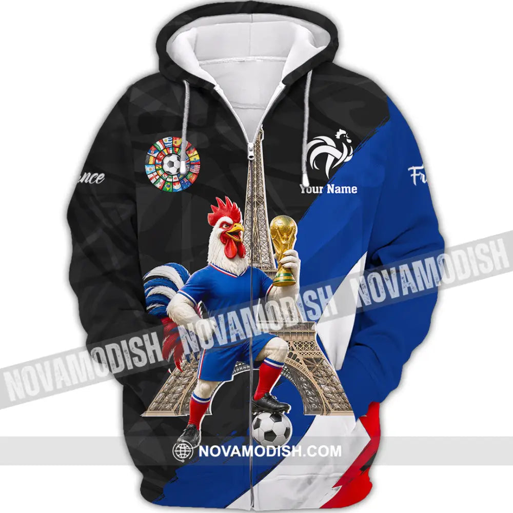 Unisex Shirt - Custom France World Cup 2026 Shirt - Zipper Hoodie / S - T-shirt