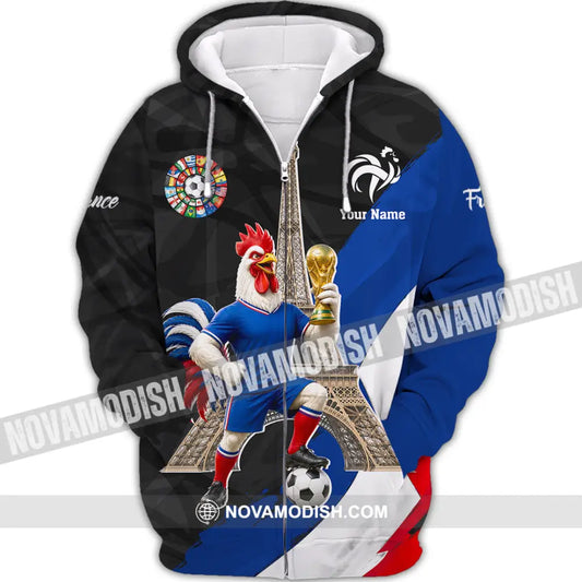 Unisex Shirt - Custom France World Cup 2026 Shirt - Zipper Hoodie / S - T-shirt